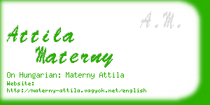 attila materny business card